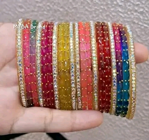 Raindrop multicoulored bangles